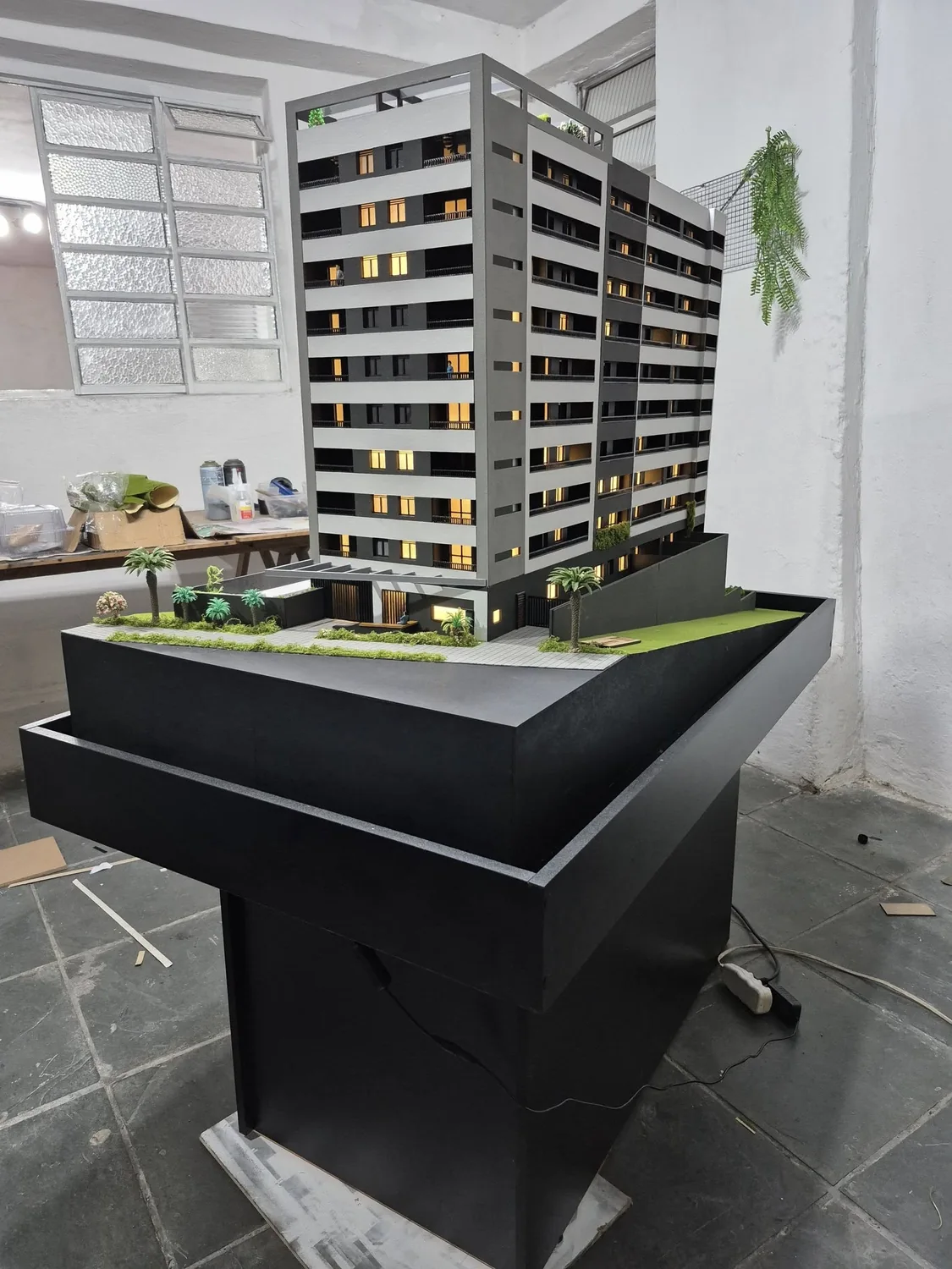 Maquete arquitetônica residencial pronta para apresentação